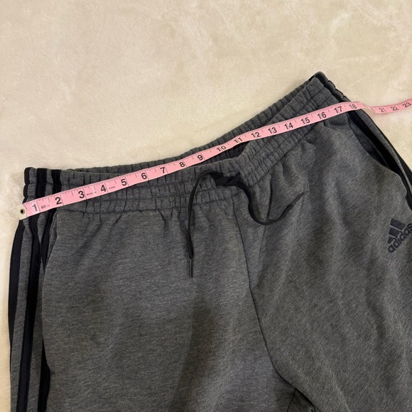 Adidas men’s lounge sweatpants with three stripe grey and black size XL - Picture 7 of 9
